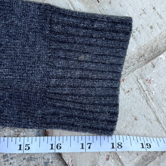 J. Crew grey color blocked crew neck sweater with shoulder/side seam zippers - Picture 9 of 10